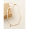 2021 New Korean natural freshwater pearl heart-shaped smiling face pendant necklace, fairy-like and versatile collarbone chain Item Picture